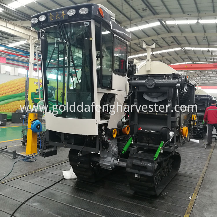 rice harvester with cab